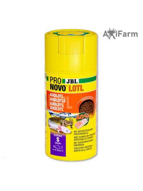 JBL PRONOVO LOTL GRANO S 100ml + CLICK - Granulált alaptáp kisméretű, 3-10 cm-es axolotloknak